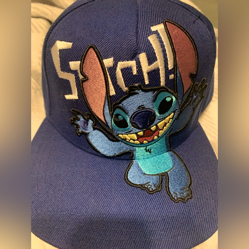Blue Disney Stitch SnapBack hat